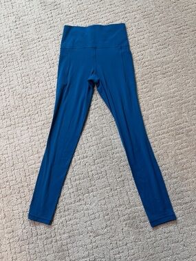 Athleta Royal Blue Salutation Stash Tight Leggings